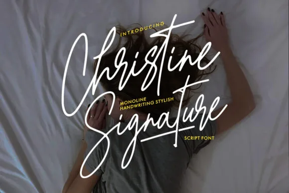 Christine Signature Font Christine Signature Font Poster 1