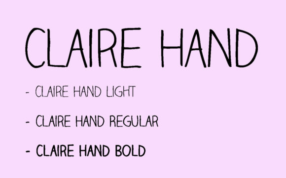 Claire Hand Font Poster 1
