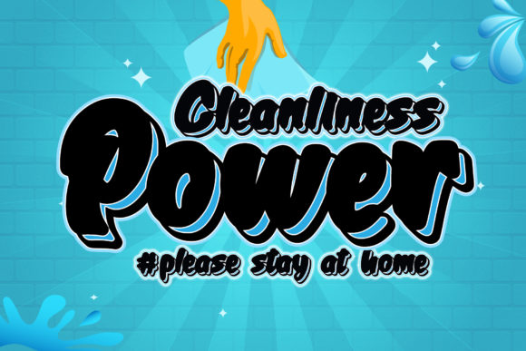 Cleanliness Power Font Poster 1