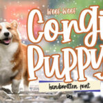 Corgy Puppy Font Poster 1