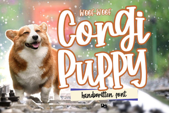 Corgy Puppy Font Poster 1