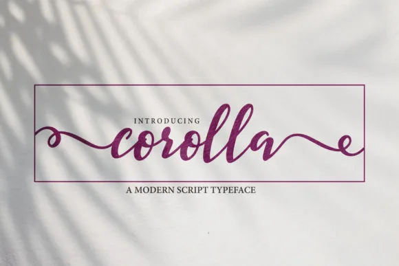 Corolla Font Corolla Font Poster 1