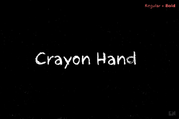 Crayon Hand Font Poster 1