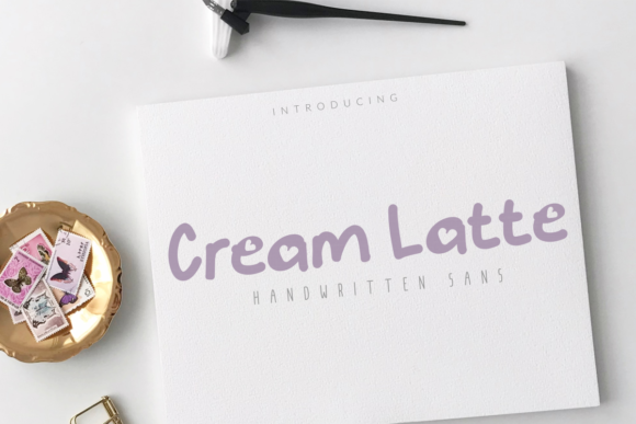 Cream Latte Font Cream Latte Font Poster 1