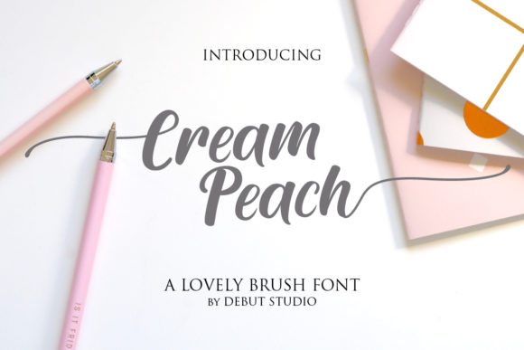 Cream Peach Font Poster 1