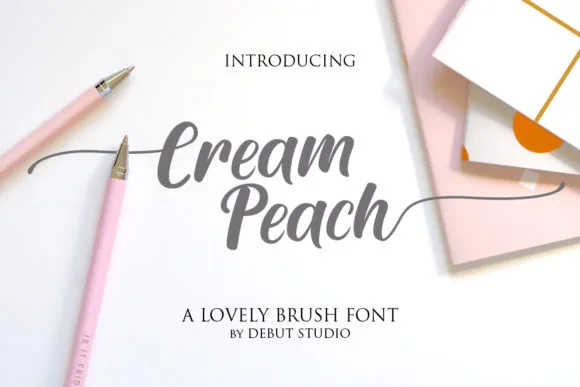 Cream Peach Font Cream Peach Font Poster 1