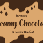 Creamy Chocolate Font Poster 1