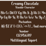 Creamy Chocolate Font Poster 7