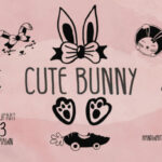 Cute Bunny Font Poster 1