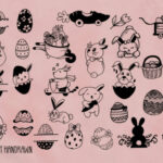 Cute Bunny Font Poster 6