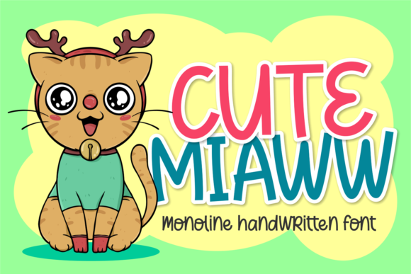 Cute Miaww Font Poster 1