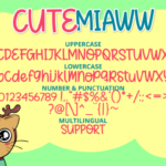 Cute Miaww Font Poster 2