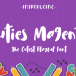 Cuties Magenta Font Poster 1