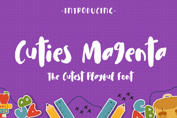 Cuties Magenta Font Poster 1