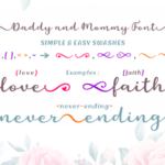 Daddy and Mommy Font Poster 2