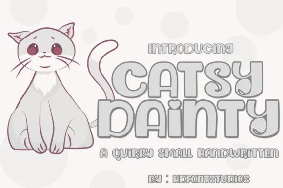 Dainty Catsy Font Dainty Catsy Font Poster 1
