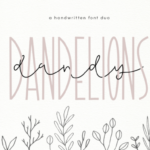 Dandy Dandelions Duo Font Poster 1