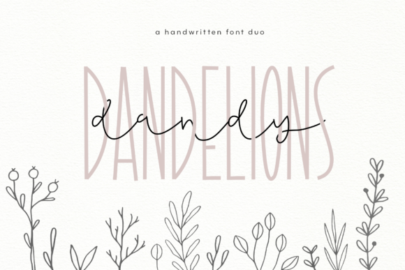 Dandy Dandelions Duo Font
