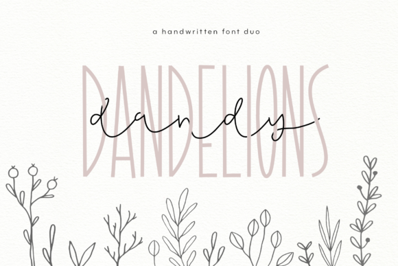 Dandy Dandelions Duo Font Poster 1