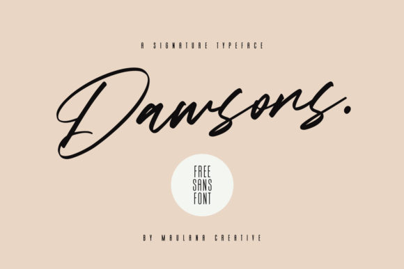 Dawsons Font Poster 1