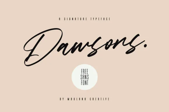 Dawsons Font Dawsons Font Poster 1