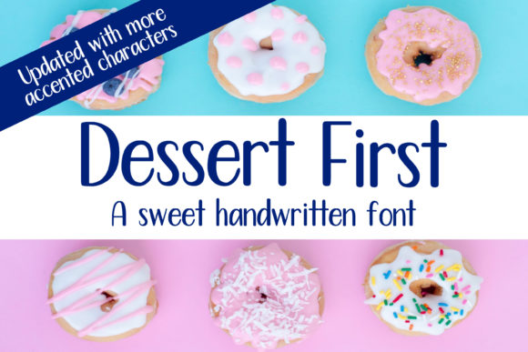 Dessert First Font Poster 1
