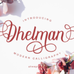 Dhelman Script Font Poster 1
