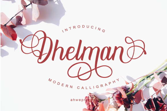 Dhelman Script Font Poster 1