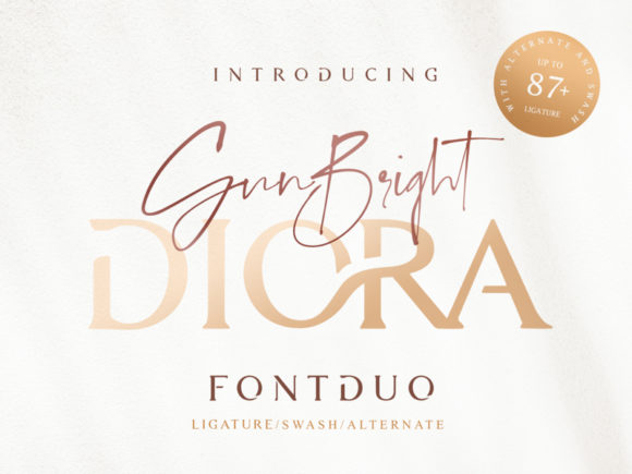 Diora Duo Font Poster 1