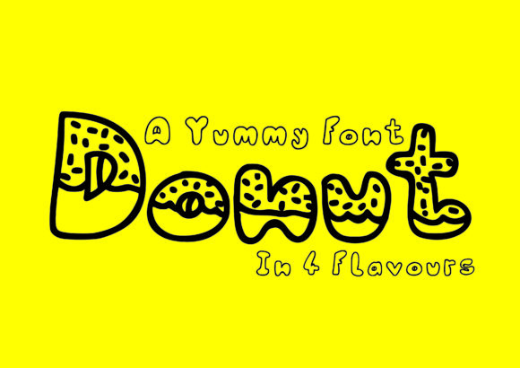 Donut Font Poster 1