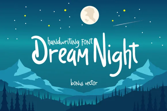 Dream Night Font Dream Night Font Poster 1