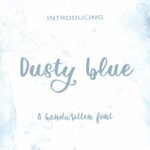 Dusty Blue Font Poster 1