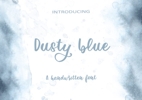 Dusty Blue Font Poster 1