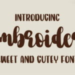 Embroider Font Poster 1