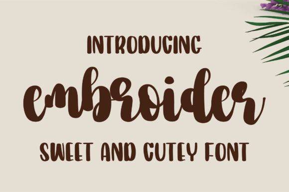 Embroider Font Poster 1