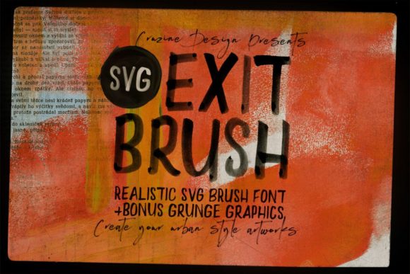 Exit Brush Font Poster 1