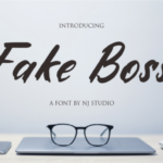 Fake Boss Font Poster 1