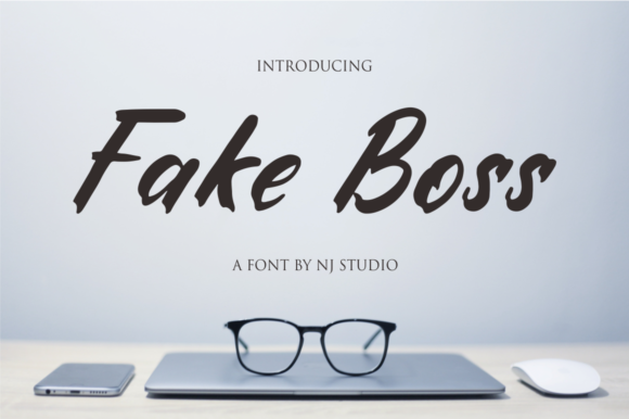 Fake Boss Font Poster 1