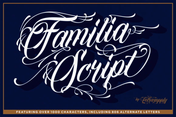 Familia Script Font Poster 1