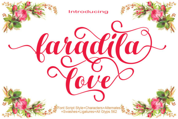 Faradila Love Font Poster 1