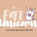 Fat Unicorn Font Poster 1