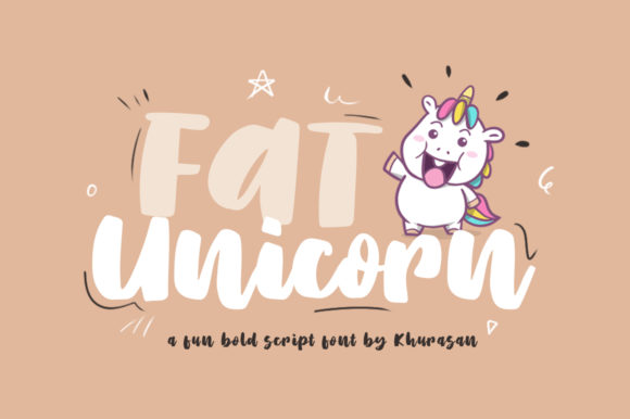 Fat Unicorn Font Poster 1