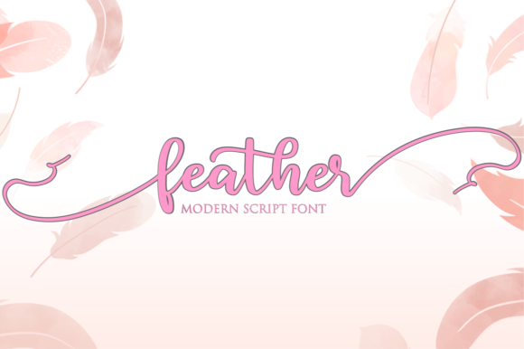 Feather Font Feather Font Poster 1