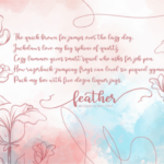Feather Font Poster 8