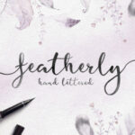Featherly Hand Lettered Font Poster 1