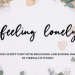 Feeling Lonely Font Poster 1