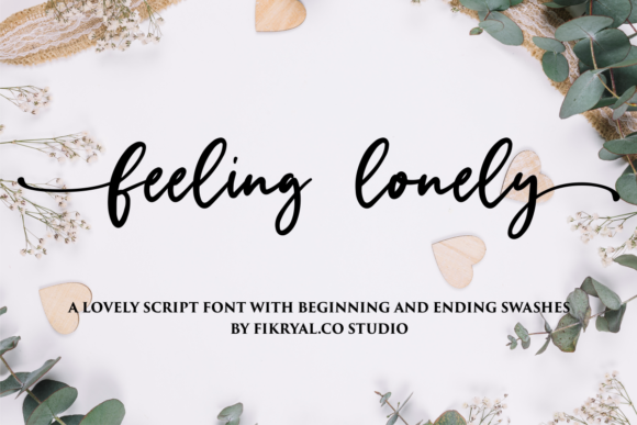 Feeling Lonely Font Poster 1