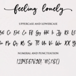 Feeling Lonely Font Poster 7