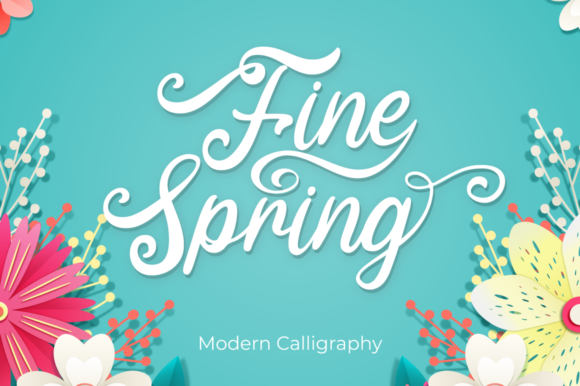 Fine Spring Font Poster 1