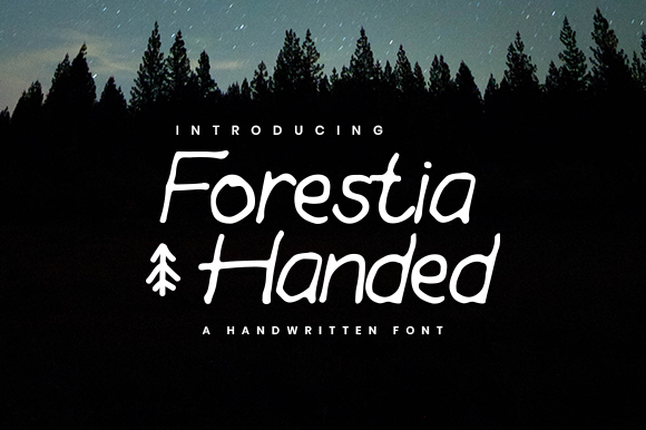 Forestia Handed Font Poster 1